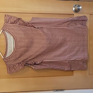 Ruffled short sleeve blouse